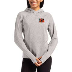 NFL Cincinnati Bengals Cutter & Buck Women's Primary Logo Adapt Knit Recycled Raglan Pullover Hoodie