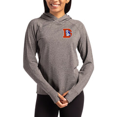 NFL Denver Broncos Cutter & Buck Women's Throwback Logo Adapt Knit Recycled Raglan Pullover Hoodie