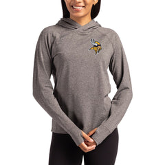 NFL Minnesota Vikings Cutter & Buck Women's Primary Logo Adapt Knit Recycled Raglan Pullover Hoodie