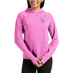 NFL Minnesota Vikings Cutter & Buck Women's Tonal Logo Adapt Knit Recycled Raglan Pullover Hoodie