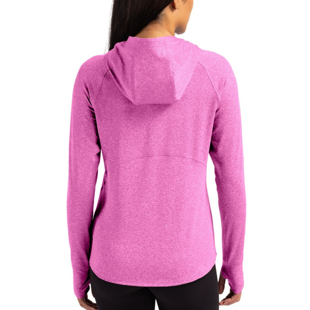 NFL Minnesota Vikings Cutter & Buck Women's Tonal Logo Adapt Knit Recycled Raglan Pullover Hoodie