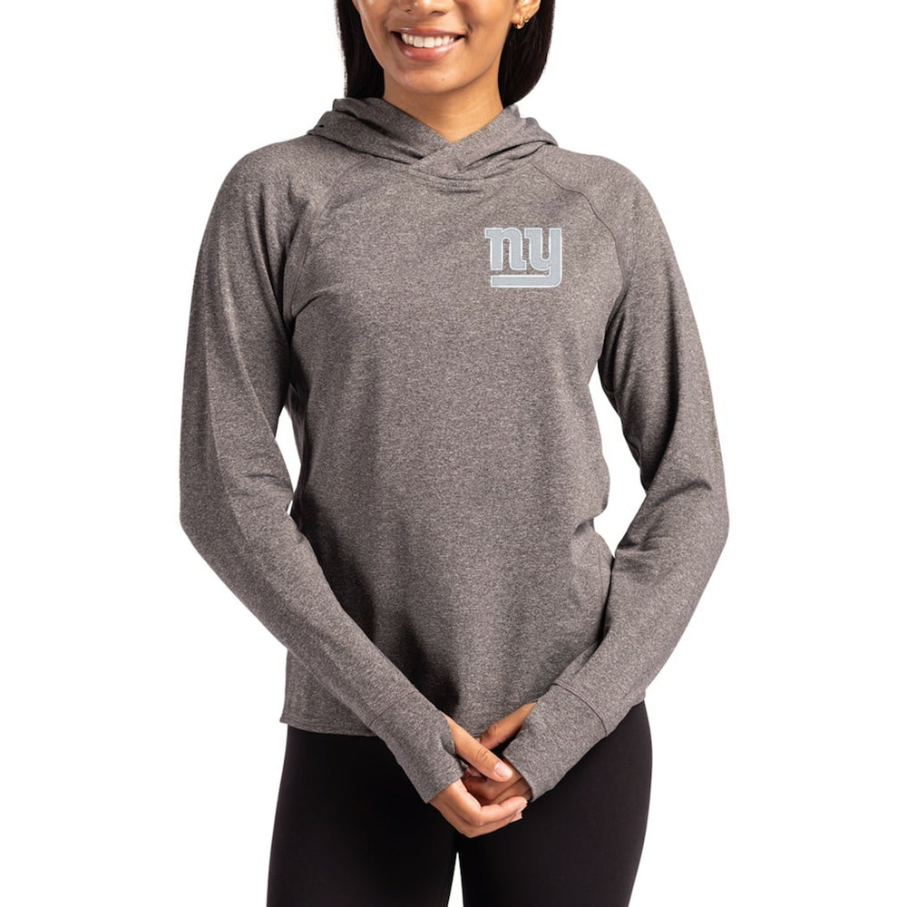 NFL New York Giants Cutter & Buck Women's Primary Logo Adapt Knit Recycled Raglan Pullover Hoodie