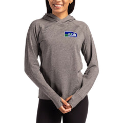 NFL Seattle Seahawks Cutter & Buck Women's Throwback Logo Adapt Knit Recycled Raglan Pullover Hoodie