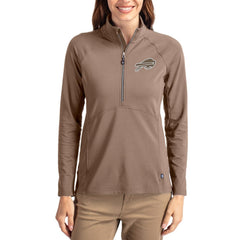 NFL Buffalo Bills Cutter & Buck Women's Tonal Adapt Eco Knit Stretch Recycled Raglan Half-Zip Pullover
