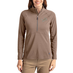 NFL Detroit Lions Cutter & Buck Women's Tonal Adapt Eco Knit Stretch Recycled Raglan Half-Zip Pullover
