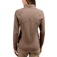 NFL Los Angeles Chargers Cutter & Buck Women's Tonal Adapt Eco Knit Stretch Recycled Raglan Half-Zip Pullover