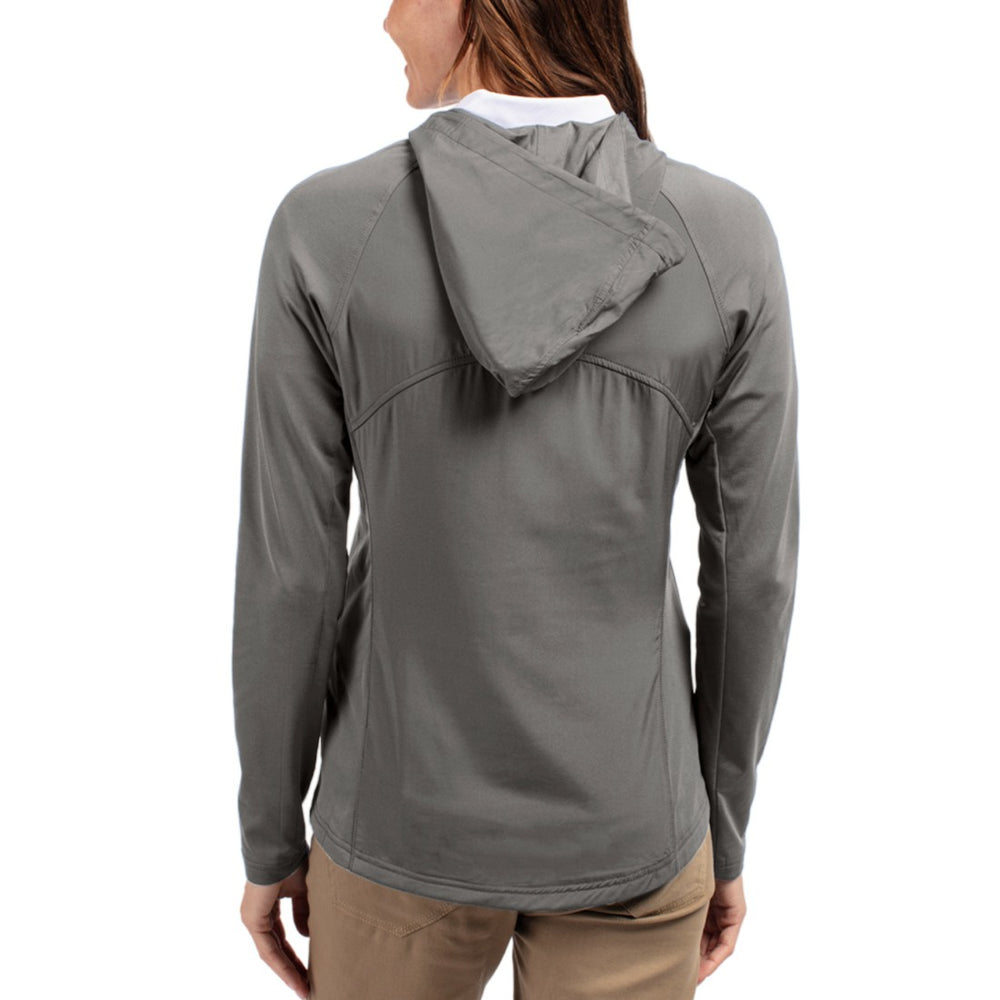 NFL Green Bay Packers Cutter & Buck Women's Adapt Eco Knit Hybrid Recycled Raglan Full-Zip Hoodie Jacket