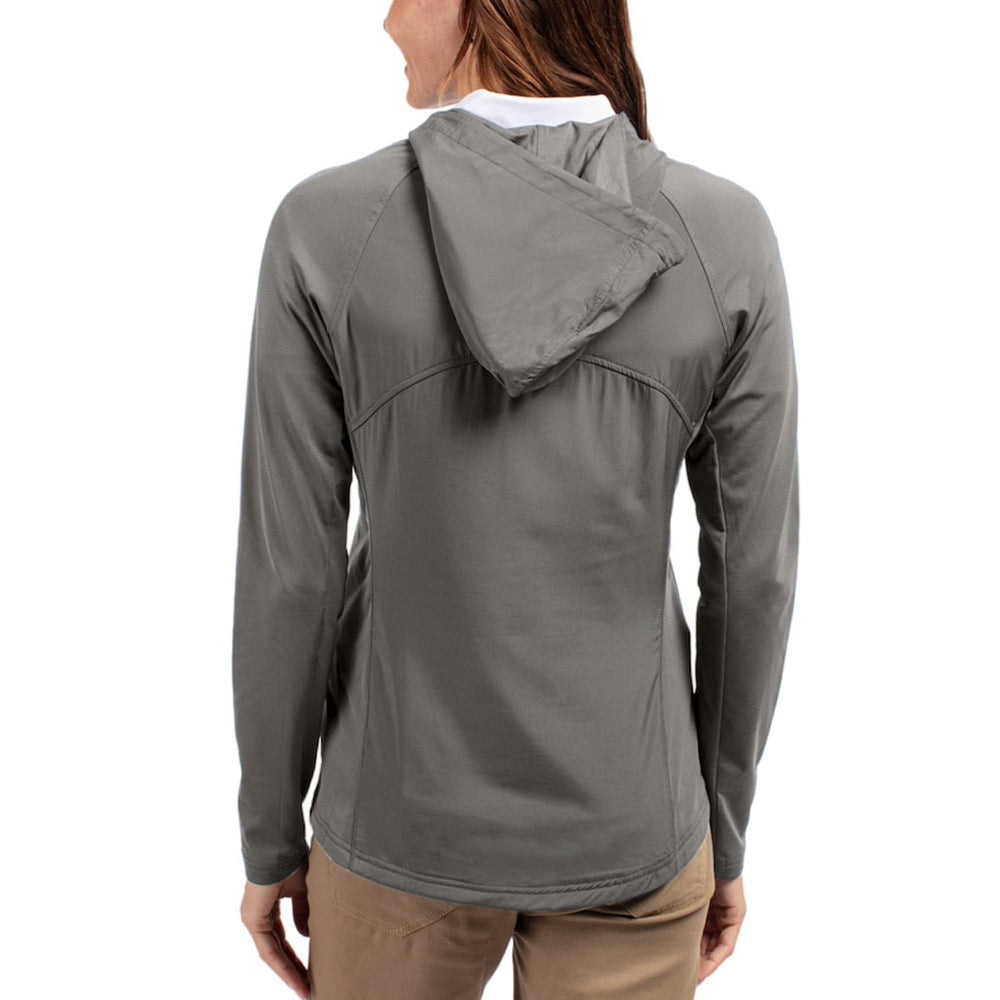 NFL New York Giants Cutter & Buck Women's Adapt Eco Knit Hybrid Recycled Raglan Full-Zip Hoodie Jacket