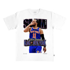 Jalen Brunson New York Knicks SLAM Unisex King of New York Cover T-Shirt - White sale