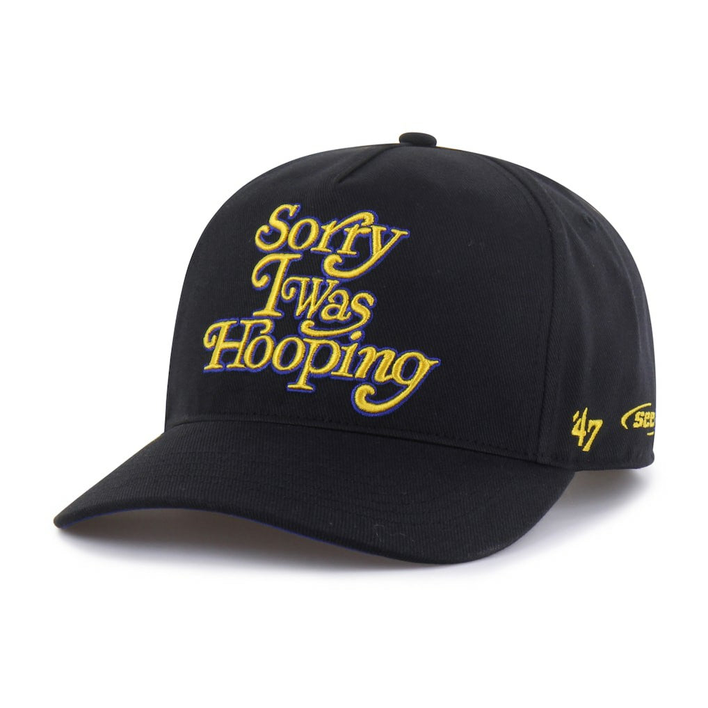Golden State Warriors Brand Seen by '47 Sorry I Was Hooping Hitch Adjustable Hat sale - Black | 47 brand online