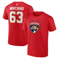 Brad Marchand Florida Panthers Fanatics Authentic Stack Name & Number T-Shirt