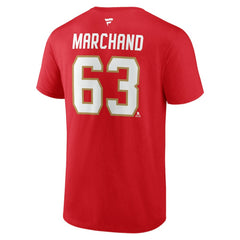 Brad Marchand Florida Panthers Fanatics Authentic Stack Name & Number T-Shirt