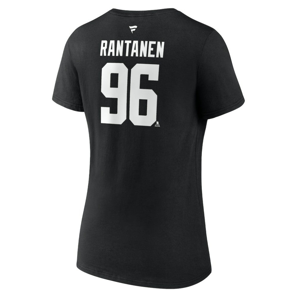 Mikko Rantanen Dallas Stars Fanatics Women's Authentic Stack Name & Number V-Neck T-Shirt