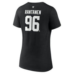 Mikko Rantanen Dallas Stars Fanatics Women's Authentic Stack Name & Number V-Neck T-Shirt