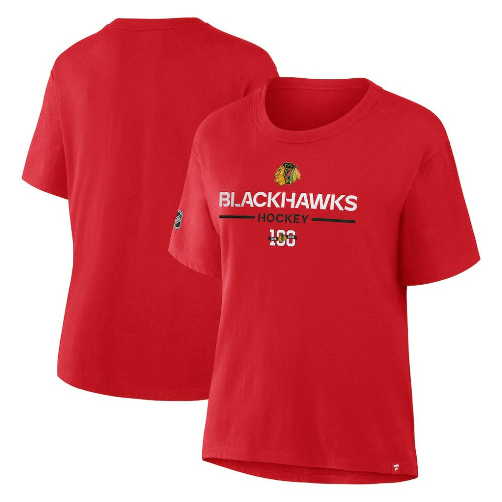 Chicago Blackhawks Fanatics Women's Centennial Celebration T-Shirt