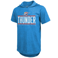 Oklahoma City Thunder Majestic Threads Tri-Blend Hoodie T-Shirt - Blue for sale