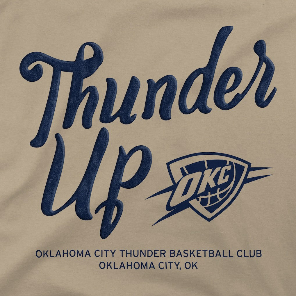 Oklahoma City Thunder Stadium Essentials Unisex Thunder Up Urban T-Shirt - Tan outlet