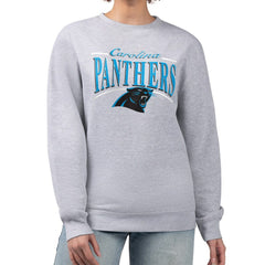 NFL Carolina Panthers Starter Women's Arch Stripe Fleece Pullover Sweatshirt