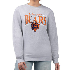 NFL Chicago Bears Starter Women's Arch Stripe Fleece Pullover Sweatshirt