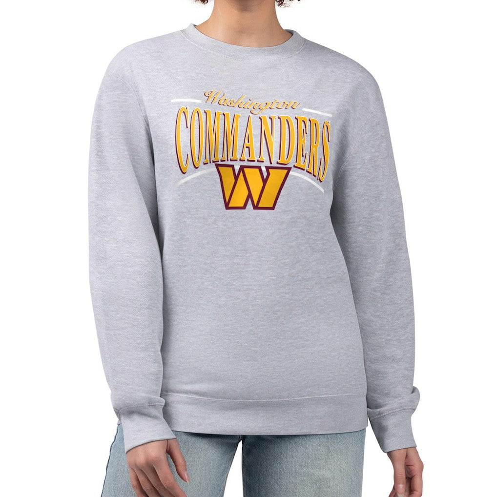 NFL Washington Commanders Starter Women's Arch Stripe Fleece Pullover Sweatshirt