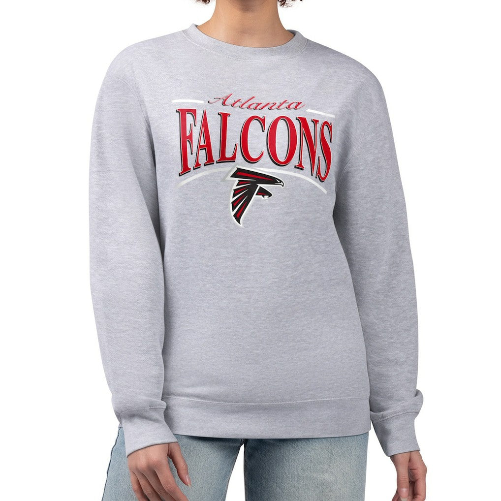 NFL Atlanta Falcons Starter Women's Arch Stripe Fleece Pullover Sweatshirt