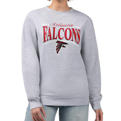 NFL Atlanta Falcons Starter Women's Arch Stripe Fleece Pullover Sweatshirt