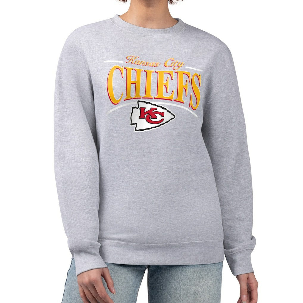 NFL Kansas City Chiefs Starter Women's Arch Stripe Fleece Pullover Sweatshirt