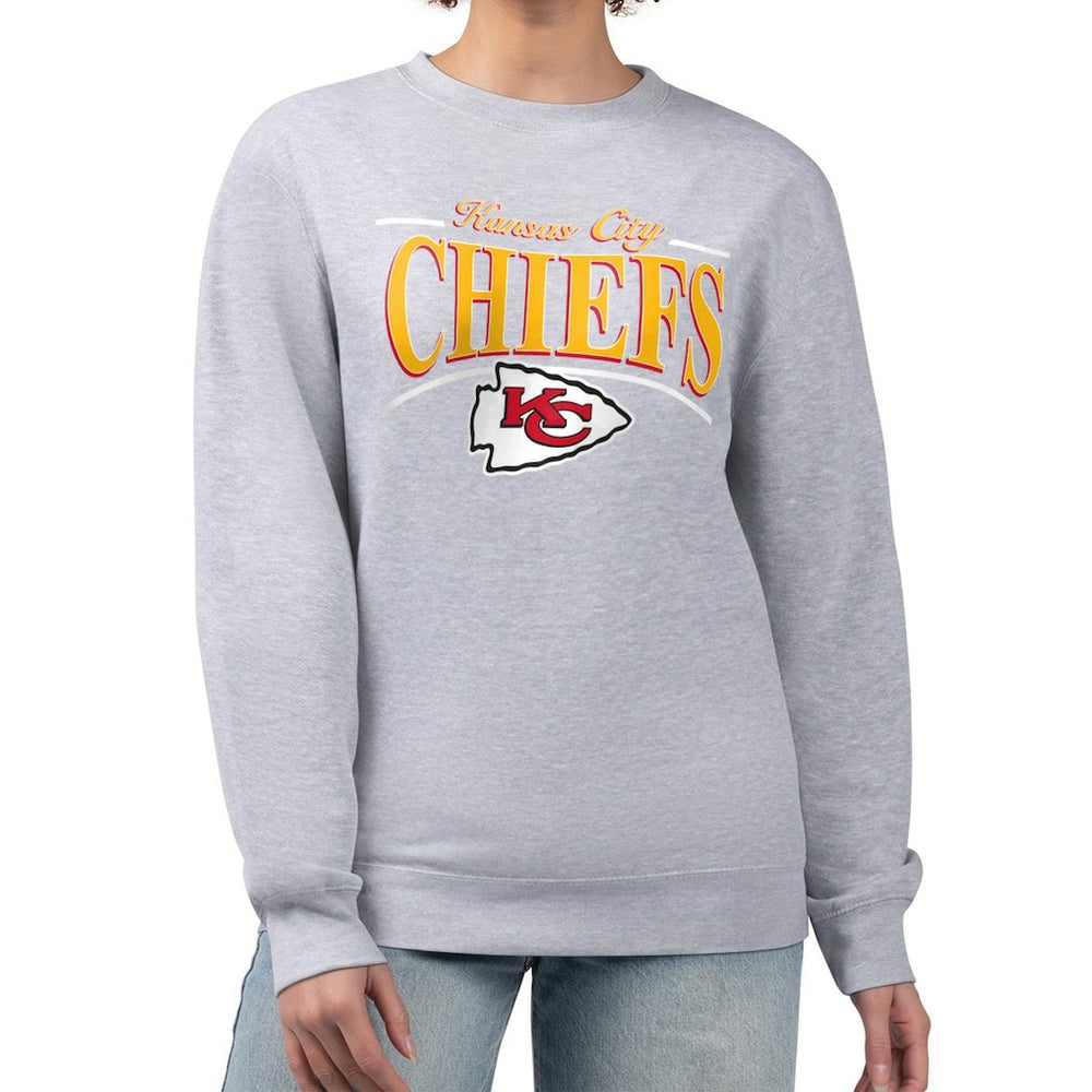 NFL Kansas City Chiefs Starter Women's Arch Stripe Fleece Pullover Sweatshirt