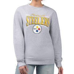 NFL Pittsburgh Steelers Starter Women's Arch Stripe Fleece Pullover Sweatshirt