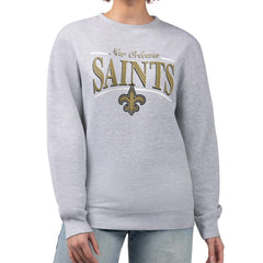 NFL New Orleans Saints Starter Women's Arch Stripe Fleece Pullover Sweatshirt