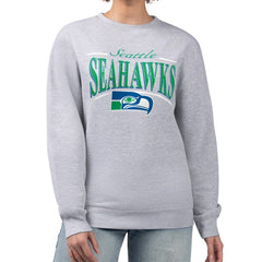 NFL Seattle Seahawks Starter Women's Throwback Arch Stripe Fleece Pullover Sweatshirt
