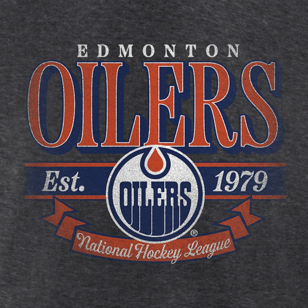 Edmonton Oilers Women's Retro Banner V-Neck T-Shirt