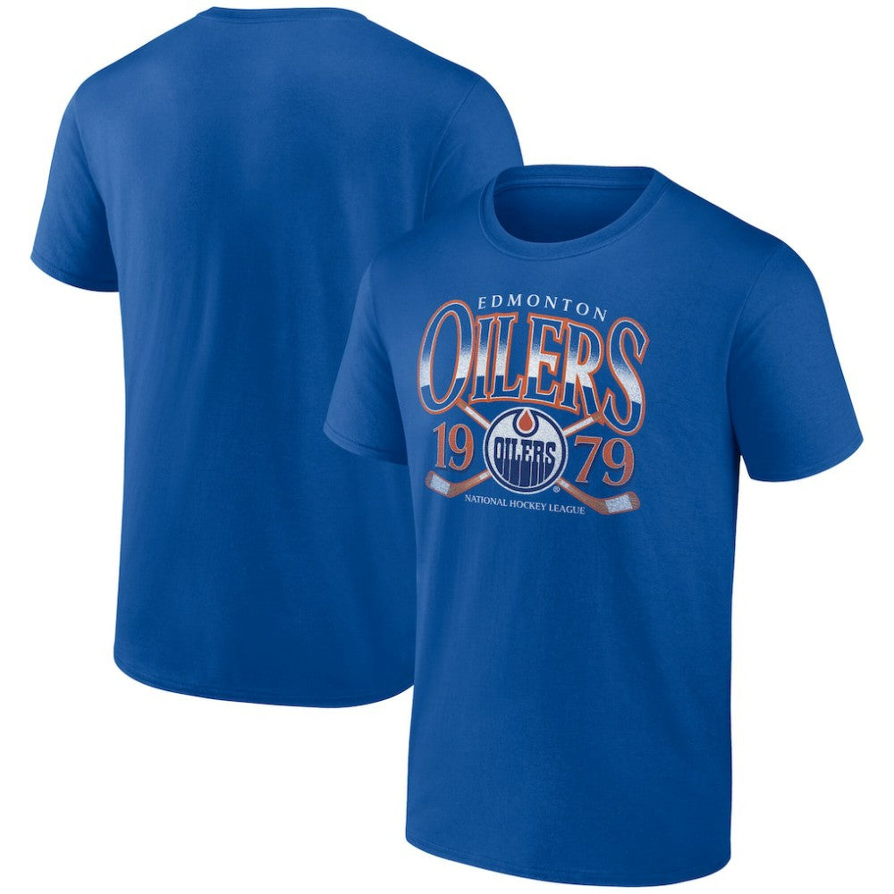 Edmonton Oilers Retro Cross Sticks T-Shirt