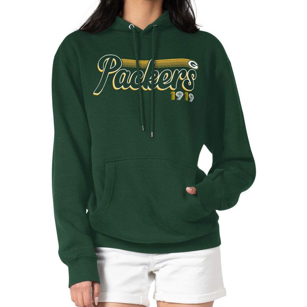 NFL Green Bay Packers Starter Women's Groovy Script Pullover Hoodie