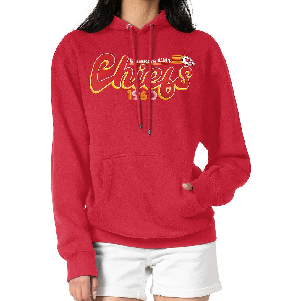 NFL Kansas City Chiefs Starter Women's Groovy Script Pullover Hoodie