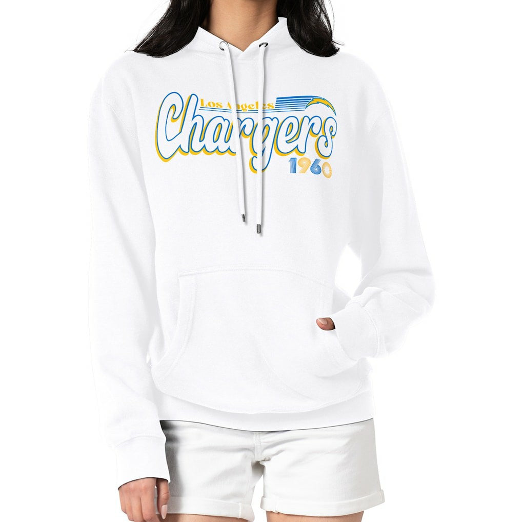 NFL Los Angeles Chargers Starter Women's Groovy Script Pullover Hoodie