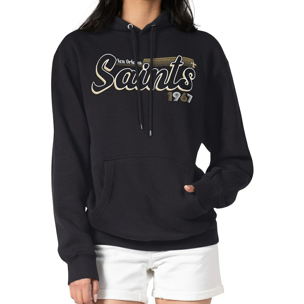 NFL New Orleans Saints Starter Women's Groovy Script Pullover Hoodie