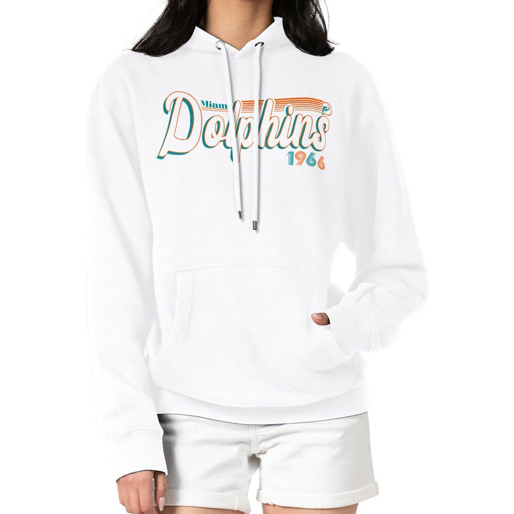 NFL Miami Dolphins Starter Women's Throwback Groovy Script Pullover Hoodie