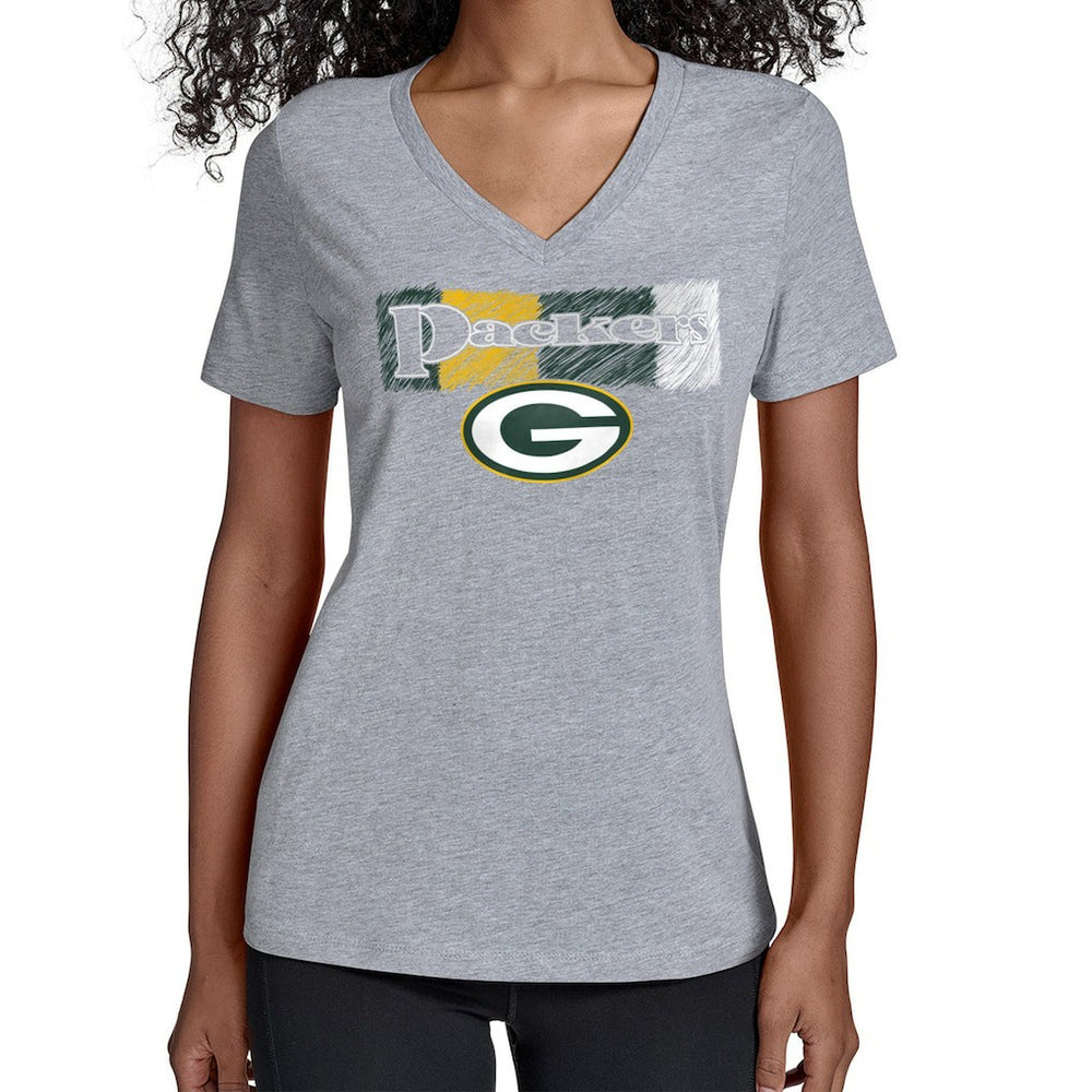 NFL Green Bay Packers Starter Women's Color Shading V-Neck T-Shirt