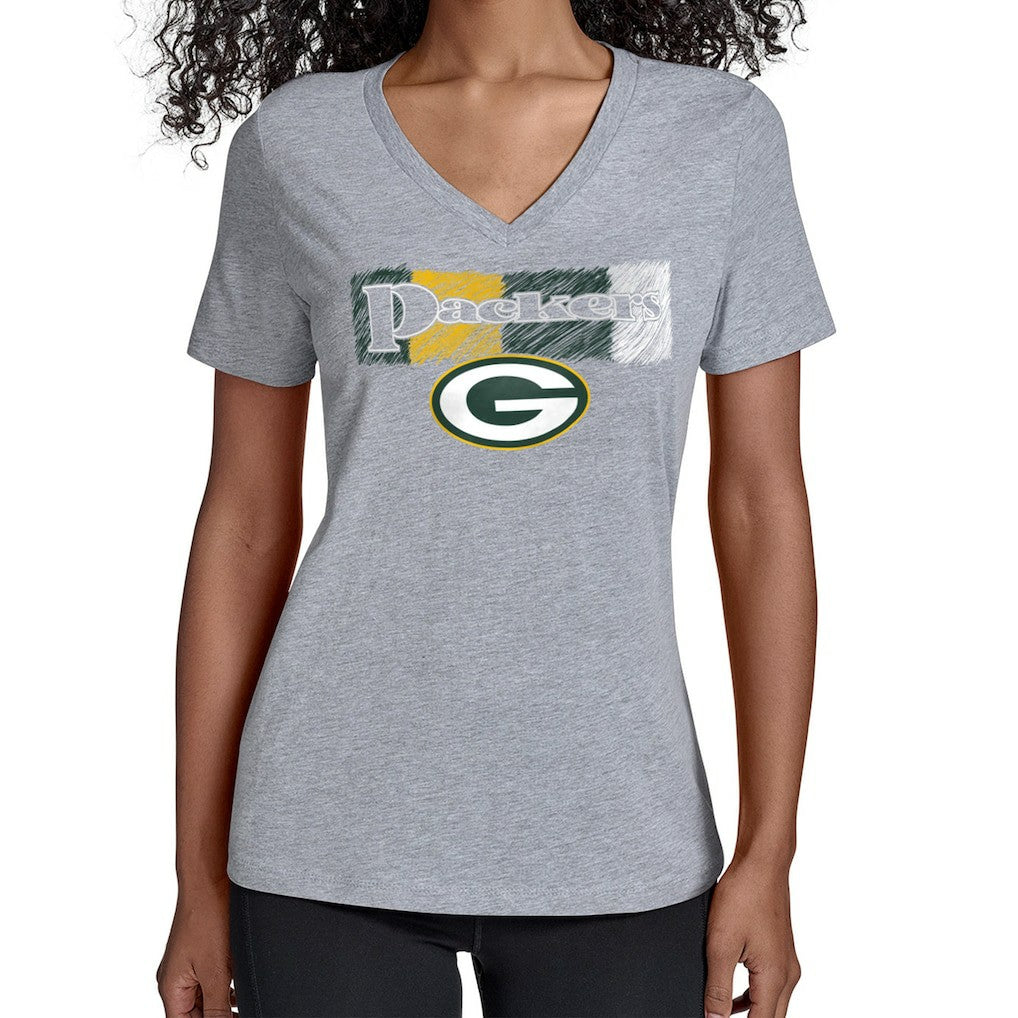 NFL Green Bay Packers Starter Women's Color Shading V-Neck T-Shirt