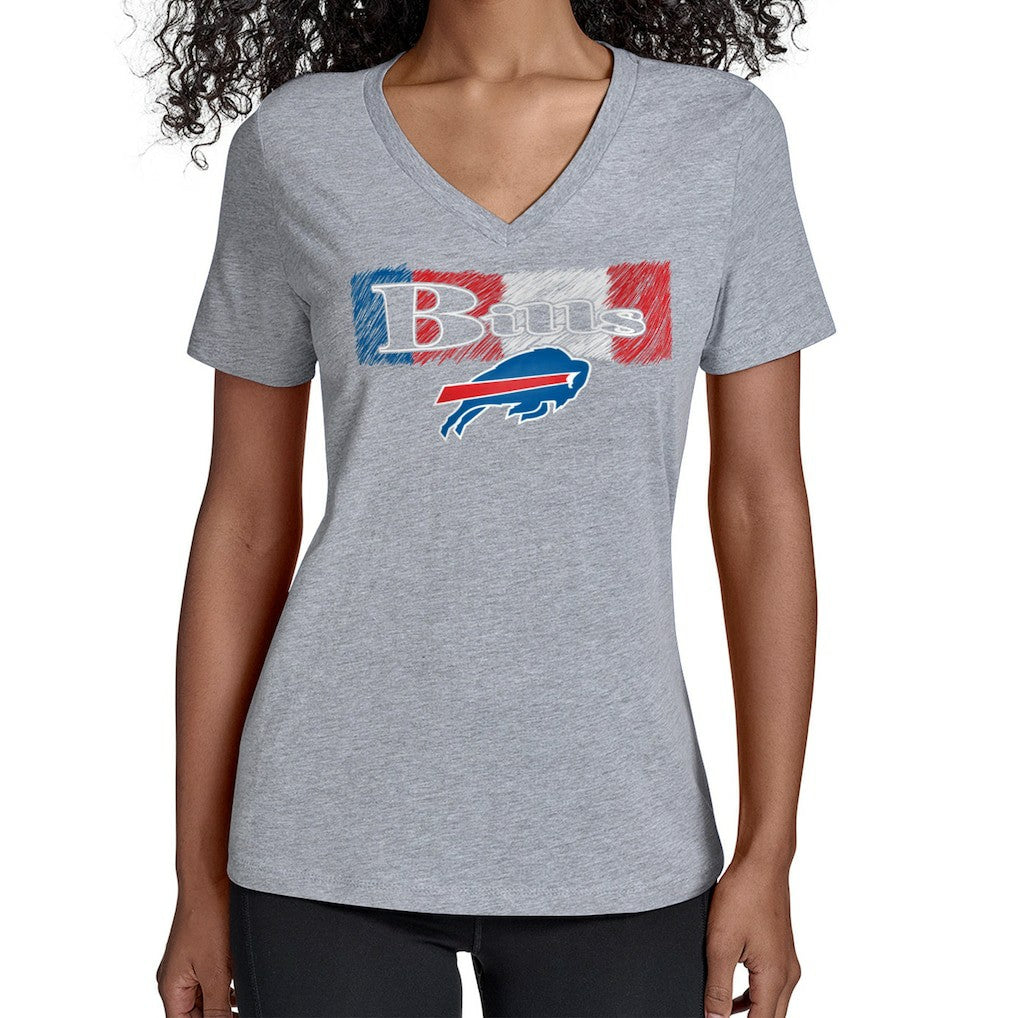 NFL Buffalo Bills Starter Women's Color Shading V-Neck T-Shirt