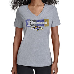 NFL Baltimore Ravens Starter Women's Color Shading V-Neck T-Shirt