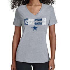 NFL Dallas Cowboys Starter Women's Color Shading V-Neck T-Shirt