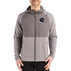 NFL Houston Texans Cutter & Buck Peshastin Eco Fleece Recycled Raglan Full-Zip Tri-Blend Hybrid Jacket