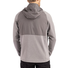 NFL Houston Texans Cutter & Buck Peshastin Eco Fleece Recycled Raglan Full-Zip Tri-Blend Hybrid Jacket