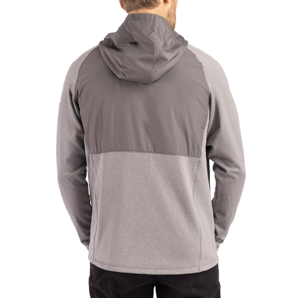 NFL Baltimore Ravens Cutter & Buck Peshastin Eco Fleece Recycled Raglan Full-Zip Tri-Blend Hybrid Jacket
