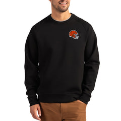 NFL Cleveland Browns Cutter & Buck Helmet Roam Recycled Raglan Pullover Sweatshirt