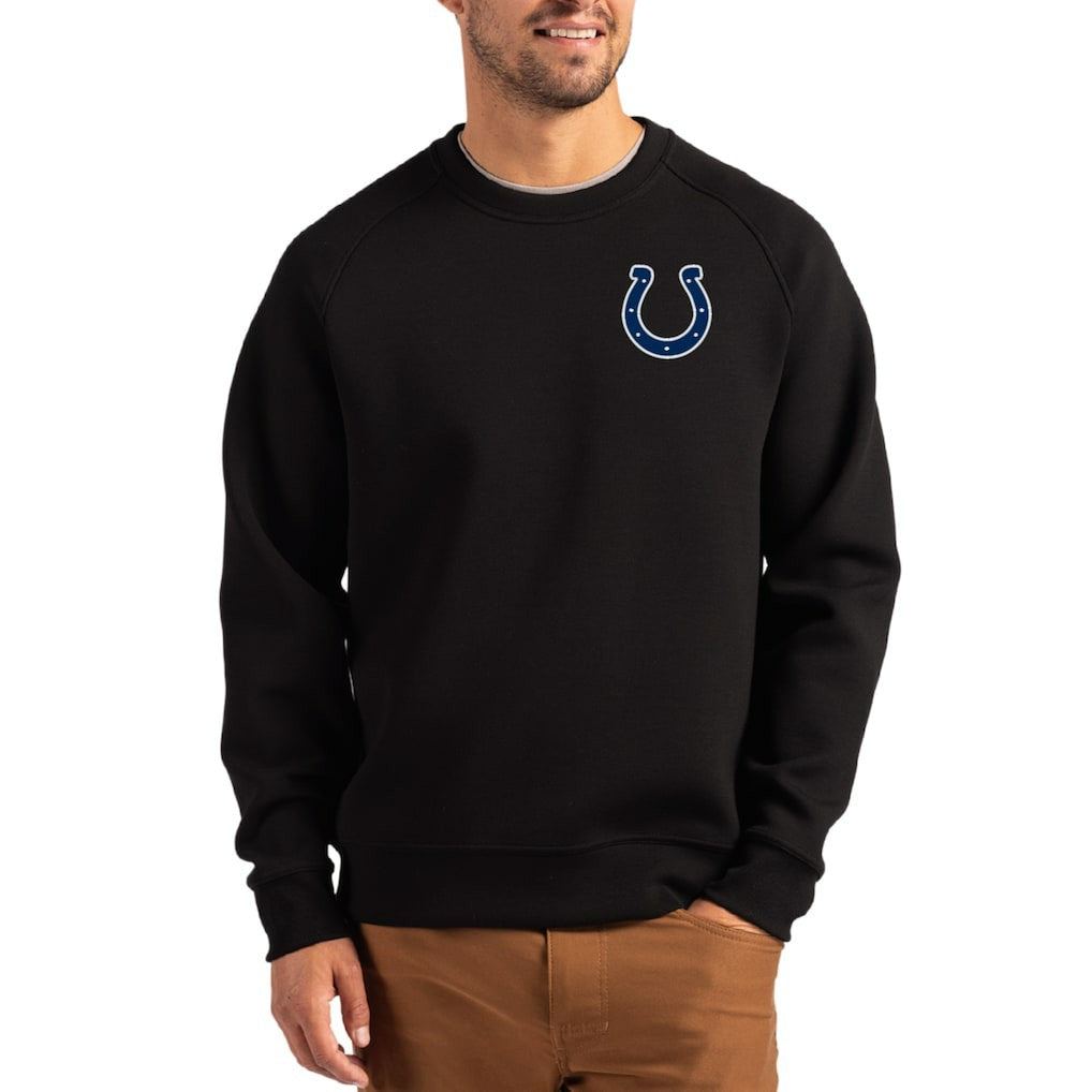 NFL Indianapolis Colts Cutter & Buck Primary Logo Roam Recycled Raglan Pullover Sweatshirt