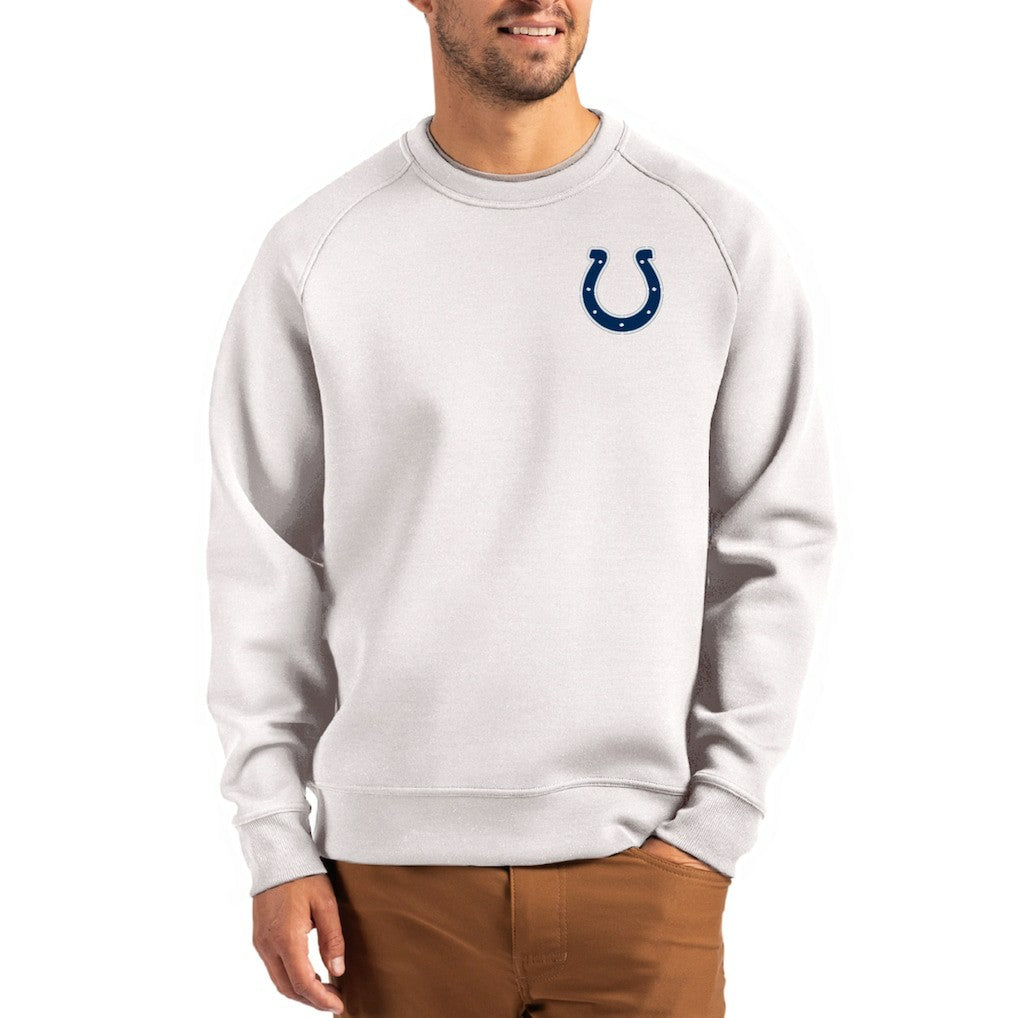 NFL Indianapolis Colts Cutter & Buck Primary Logo Roam Recycled Raglan Pullover Sweatshirt