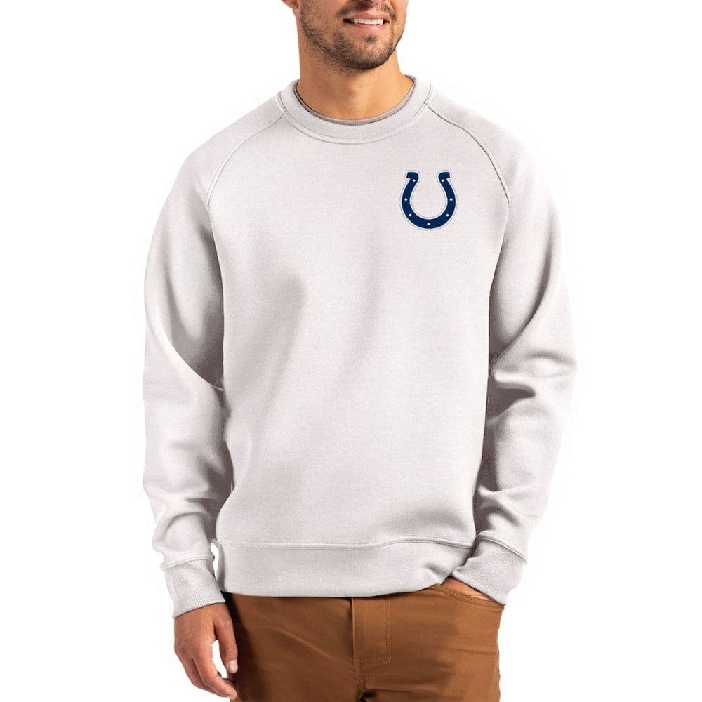 NFL Indianapolis Colts Cutter & Buck Primary Logo Roam Recycled Raglan Pullover Sweatshirt